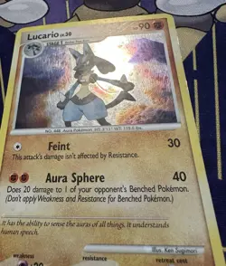 Pokemon Lucario 6/130 Diamond and Pearl Holo Rare Card - PL - Image 3