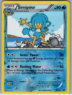 Simipour 23/98 Reverse Holo Emerging Powers - Pokemon Card - NM - Image 1
