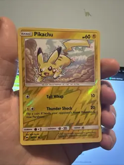 Pikachu 40/147 Common Reverse Holo Card SM - Burning Shadows Pokemon TCG NM - Image 1