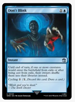 Don't Blink (FOIL) | MTG WHO | EDH Commander Hate Counter UB | NEW Near Mint NM+ - Image 1