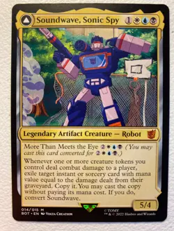 MTG 1x Soundwave, Sonic Spy # 14 Universes Beyond: Transformers Magic the x1 NM - Image 1