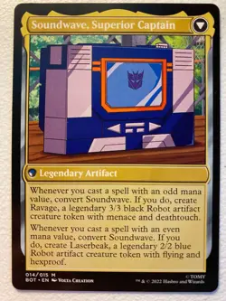 MTG 1x Soundwave, Sonic Spy # 14 Universes Beyond: Transformers Magic the x1 NM - Image 2