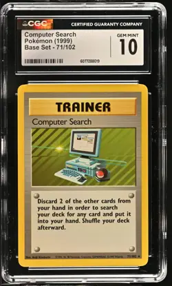 1999 Pokemon Base Set Unlimited 71/102 Computer Search CGC 10 - Image 1