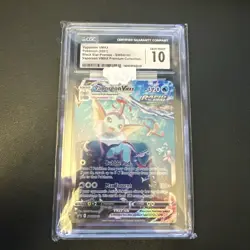 CGC 10 Pristine Vaporeon Vmax SWSH182 Black Star Promo Premium Coll. Pokemon - Image 1