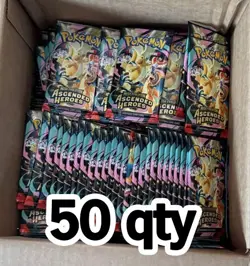 Pokemon Ascended Heroes Factory Sealed Booster Pack Lot of (50) - Image 1