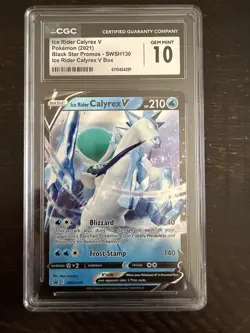 Pokemon Ice Rider Calyrex V Black Star Promo Holo CGC 10 SWSH130 2021 - Image 1