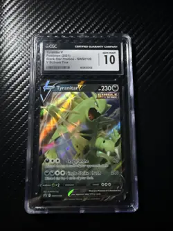 Pokemon Tyranitar V SWSH109 Black Star Promo Holo CGC 10 - Image 1