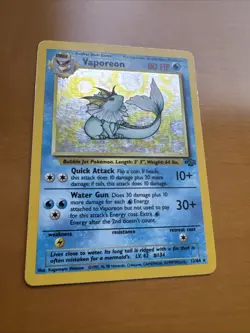 Vaporeon 1999 Pokemon Jungle Unlimited Holo Rare #12/64 - MP - Image 2