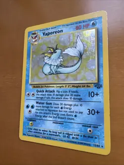 Vaporeon 1999 Pokemon Jungle Unlimited Holo Rare #12/64 - MP - Image 3