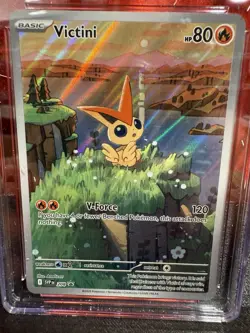 2025 Pokemon Victini Black Star Promo 208 CGC 9 Mint Holo - Image 2