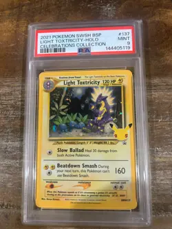 POKEMON 2021 Celebrations Collection PRomo LIGHT TOXTRICITY Holo #137 PSA 9 - Image 1