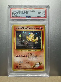 Pokemon Blaine's Moltres Gym 2 Japanese Holo #146 PSA 10 PERFECT SWIRL 🎆 - Image 1