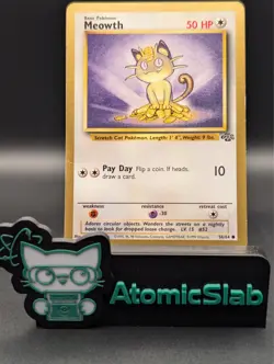 Pokemon TCG Meowth Gold Border 56/64 Fruit Roll Ups Promo Jungle WOTC Vintage LP - Image 1