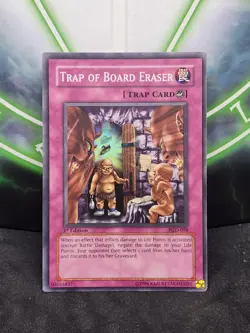 Yugioh Trap Of Board Eraser PGD-099 Super Rare 1st Edition NM - Image 1