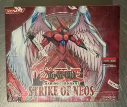 Yugioh 1st Edition Strike of Neos Booster Box Factory Sealed, Dented Corner - Image 1