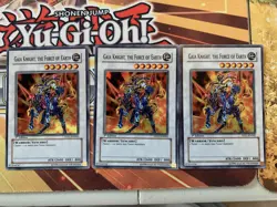 Gaia Knight, the Force of Earth (3x) 5DS1-EN042 Super Rare 1st MP Edison Yugioh - Image 1