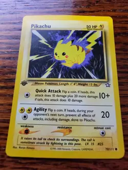 Pikachu 70/111 1st edition Neo Genesis Set Rare Vintage Pokemon Card - Image 1