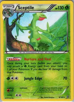 Sceptile 8/160 Reverse Holo XY - Primal Clash - Pokemon Card - NM - Image 1
