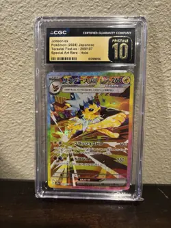 CGC 10 PRISTINE Jolteon EX 209/187 SAR Pokemon Card Terastal Festival sv8a b - Image 1