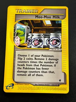 Moo-Moo Milk 155/165 - Expedition Base Regular Vintage Pokemon Card NM e-Reader - Image 1