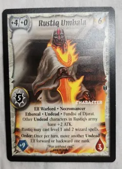 WARLORD Saga of the Storm CCG Elf Character Card RUSTIQ UMBALA 209/580 - Image 1