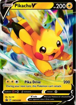 Pikachu V - Holo SWSH: Sword & Shield Promo Cards SWSH285 NM Pokemon TCG - Image 1