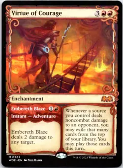 Virtue of Courage (Showcase) Wilds of Eldraine, 282 NM - Image 1