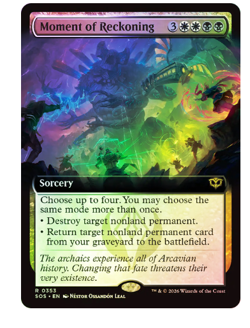 Moment of Reckoning - Foil - Extended Art Secrets of Strixhaven MTG - Image 1
