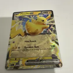 Pokemon Pikachu ex Double Rare EX Holo Basic 190 HP 063/193 SV02 Card 2023 - Image 1