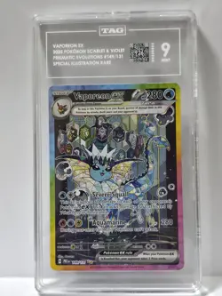 Pokemon TCG Vaporeon EX Prismatic Evolutions SIR 149/131 TAG 9 Mint Holo Rare - Image 3