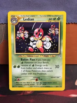 Ledian 39/111 Neo Genesis Non Holo Uncommon Pokemon TCG 2000 - Image 1