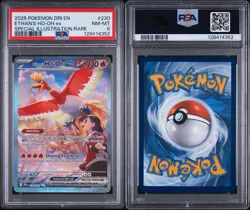 2025 POKEMON DRI EN-DESTINED RIVALS #230 ETHAN'S HO-OH EX PSA 8 - Image 3