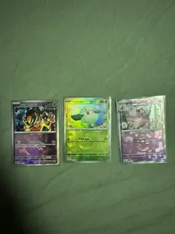 Pokemon Prismatic Evolutions Master ball Iron Boulder/Cottonee/Aromatisse ALL 3! - Image 1