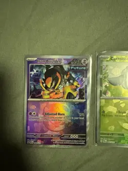 Pokemon Prismatic Evolutions Master ball Iron Boulder/Cottonee/Aromatisse ALL 3! - Image 4