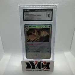 Pokemon 2025 Noctowl 078/131 Prismatic Evolutions Holo Rare CGC 10 - Image 1