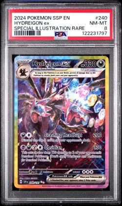 2024 POKEMON SSP EN-SURGING SPARKS #240 HYDREIGON ex PSA 8 - Image 1