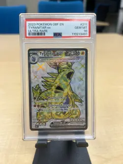 Pokemon Tyranitar ex 211/197 Obsidian Flames Ultra Rare Holo PSA 10 2023 - Image 1
