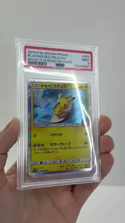Pokemon Center Promo / Pikachu Playing in the Sea #392 - PSA 9 - Image 2
