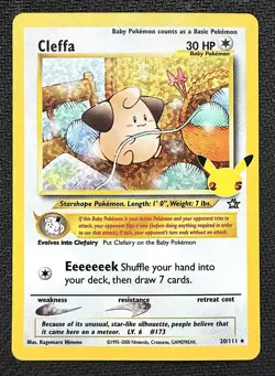 POKEMON ~ CLEFFA ~ 20/111 ~ CELEBRATIONS 25th ANNIVERSARY HOLO RARE ~ NM - Image 1