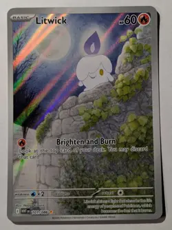 Litwick 101/86 SV White Flare Illustration Rare Pokemon - Image 1
