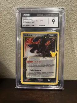 Pokemon Umbreon Star 17/17 Classic Collection Holo Celebrations CGC 9 b - Image 1