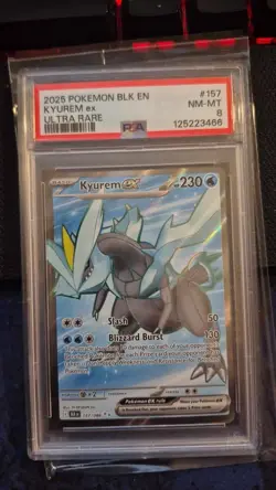 Pokemon TCG Kyurem-Ex Holo Full Art Ultra Rare Black Bolt 157/086 PSA 8 - Image 1