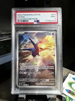 2024 Pokemon SSP EN Illustration Rare #203 Latios Mint PSA 9 - Image 1