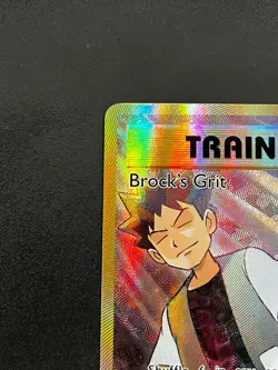 Brock's Grit 107/108 - XY Evolutions Ultra Rare Full Art Trainer Holo Pokemon LP - Image 5