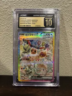 Eevee ex SAR 223/187 Pokemon Terastal Festival Pristine 10 CGC b - Image 1