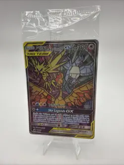 Well Centered Pokemon Moltres Zapdos Articuno GX SM210 StainedGlass Promo Sealed - Image 1
