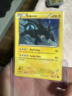 Pokemon Zekrom Plasma Freeze Holo Rare 39/116 130 HP Mach Claw Fusion Bolt - Image 1