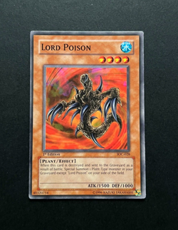Yugioh! Lord Poison - 1st Edition IOC-028 Common (LP/MP) 1996 - Image 1