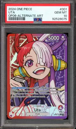 [PSA 10] Uta OP06-001 - Wings of the Captain OP06 Alt Art English ONE PIECE - Image 1