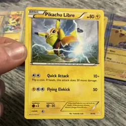 Pokemon Pikachu Libre Common Regular 80 HP Basic Card 14/30 XY Trainer Kit - Image 1